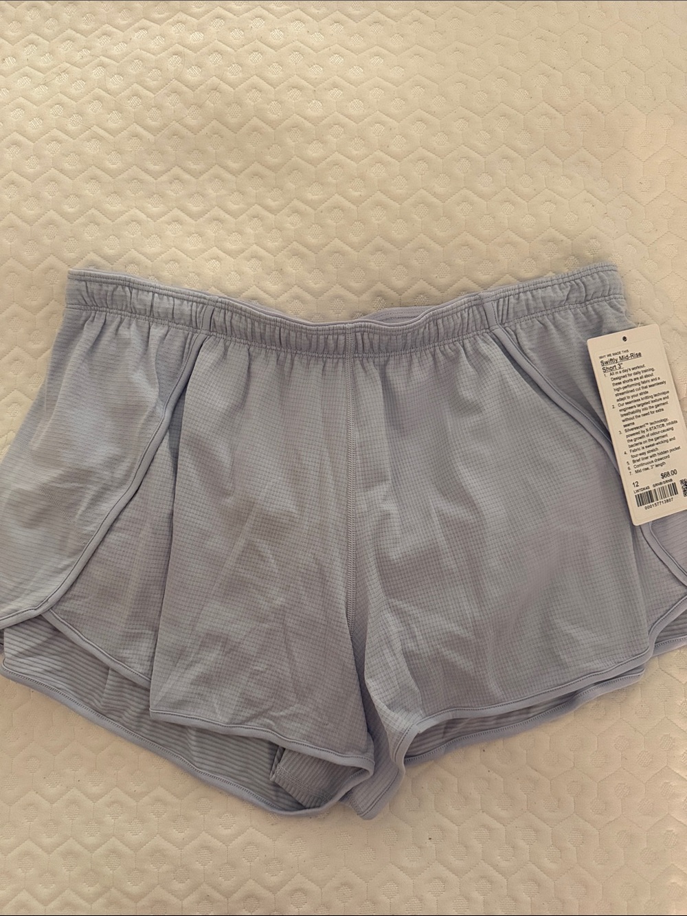 Lululemon swiftly mid rise short 3” size 12 NWT